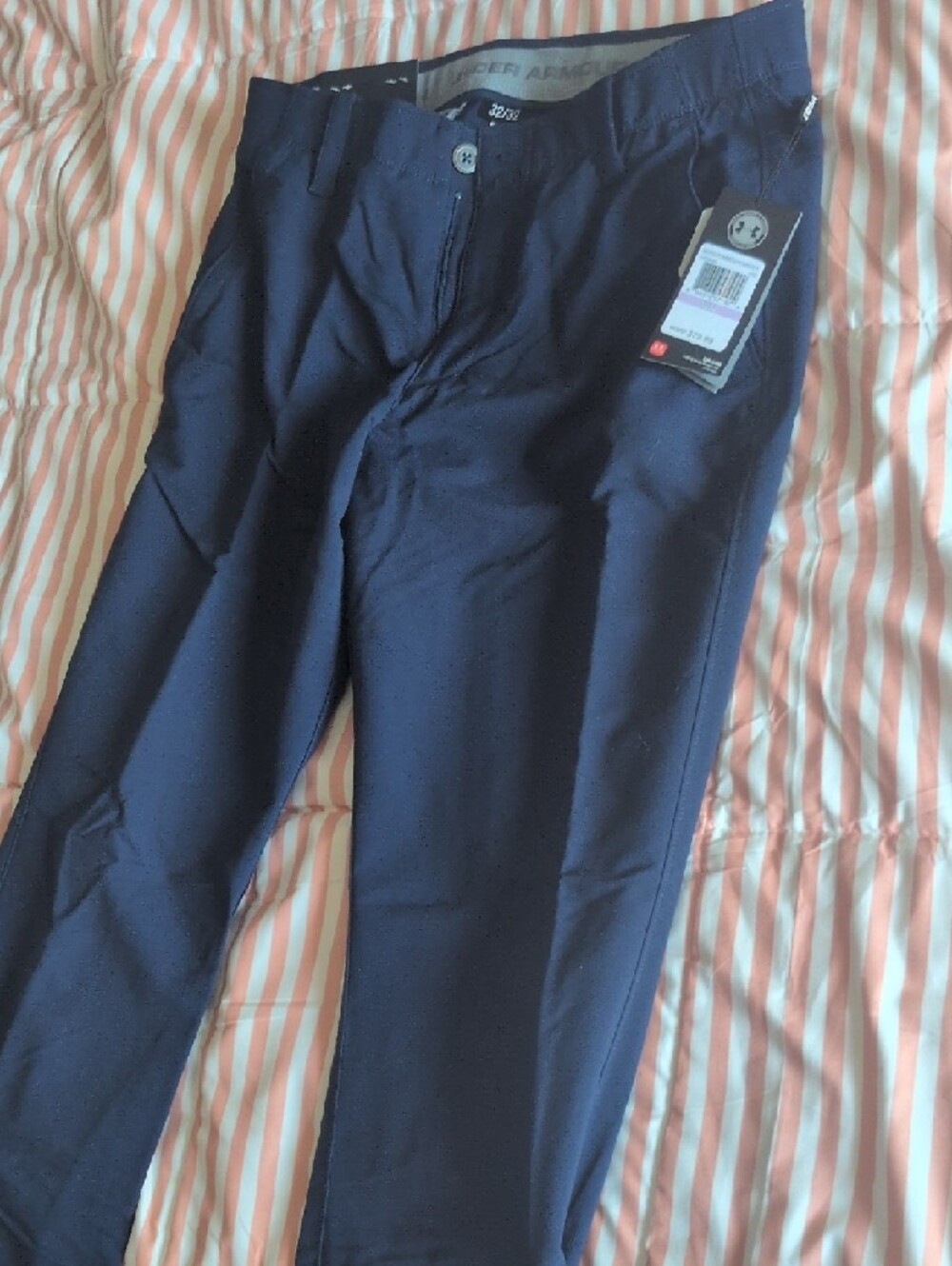 Under Armour Navy Tapered Athletic Golf Pants - Picture 4 of 9